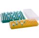 P20207 ASSORTED, Micro Centrifuge Tube Rack, PP, With Cover, 80 Place, Assorted Colours - 6 un  