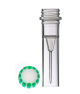 E1405-0302, 0.5 ml Plain Skirted Tube, EasyGrip Screw Cap White/Green (Sterile), 250 pcs