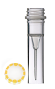 E1405-0306, 0.5 ml Plain Skirted Tube, EasyGrip Screw Cap White/Yellow (Sterile),  250 pcs