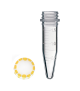 E1415-0306, 1.5 ml Graduated Conical Tube with EasyGrip Screw Cap White/Yellow (Sterile), 250 pcs