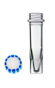 E1415-0311, 1.5ml Plain Skirted Tube with EasyGrip Screw Cap White/Blue (Sterile), 250 pcs