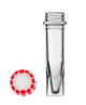 E1415-0314, 1.5ml Plain Skirted Tube with EasyGrip Screw Cap White/Red (Sterile), 250 pcs