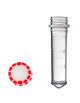 E1420-0304, 2.0ml Graduated Conical Tube with EasyGrip Screw Cap White/Red (Sterile), 250 pcs