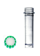 E1420-0312, 2.0ml Graduated Skirted Tube with EasyGrip Screw Cap White/Green (Sterile), 250 pcs