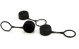 E1480-208, Tethered Cap for Screw Cap Microtubes, black, 500 pcs