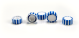 E1480-0301, EasyGrip Cap, White / Blue , 500 pcs