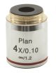 Objective IOS LWD PLAN Achromatic 4x/0,10 (w.d. 18mm)