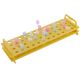 P20204, Rack For Micro Centrifuge Tube, PC, 1.5 & 2.0 mL, Yellow, 48 Place (12 x 4 Array) - 8 un